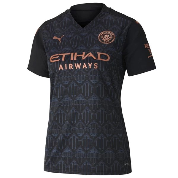 Camiseta Manchester City 2ª Kit Mujer 2020 2021 Negro